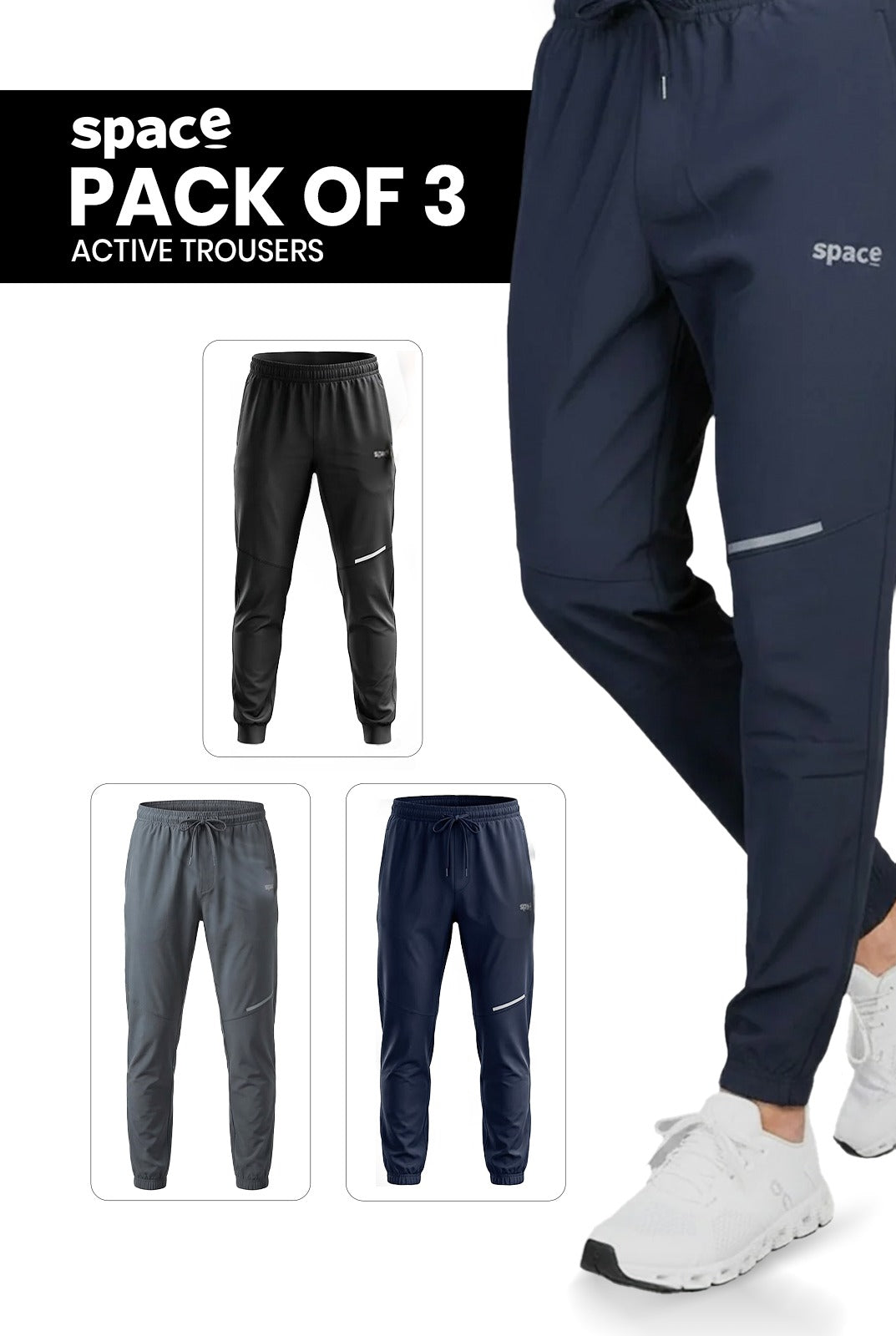 Cuff Trousers Bundle - Pack of 3