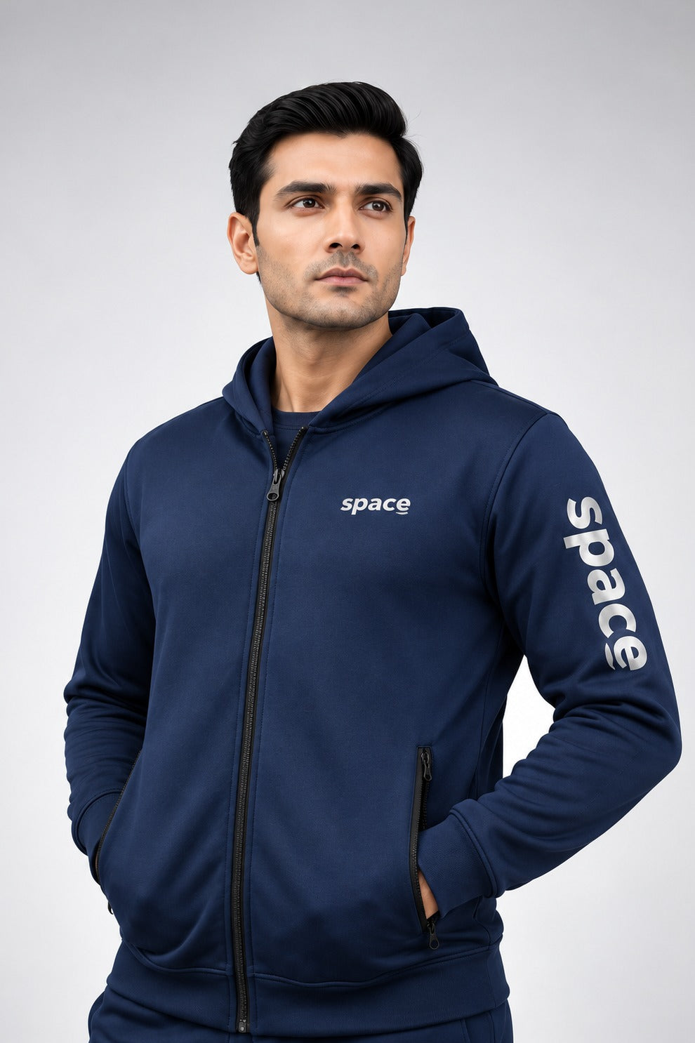 Space Signature Zip-Up Training Hoodie