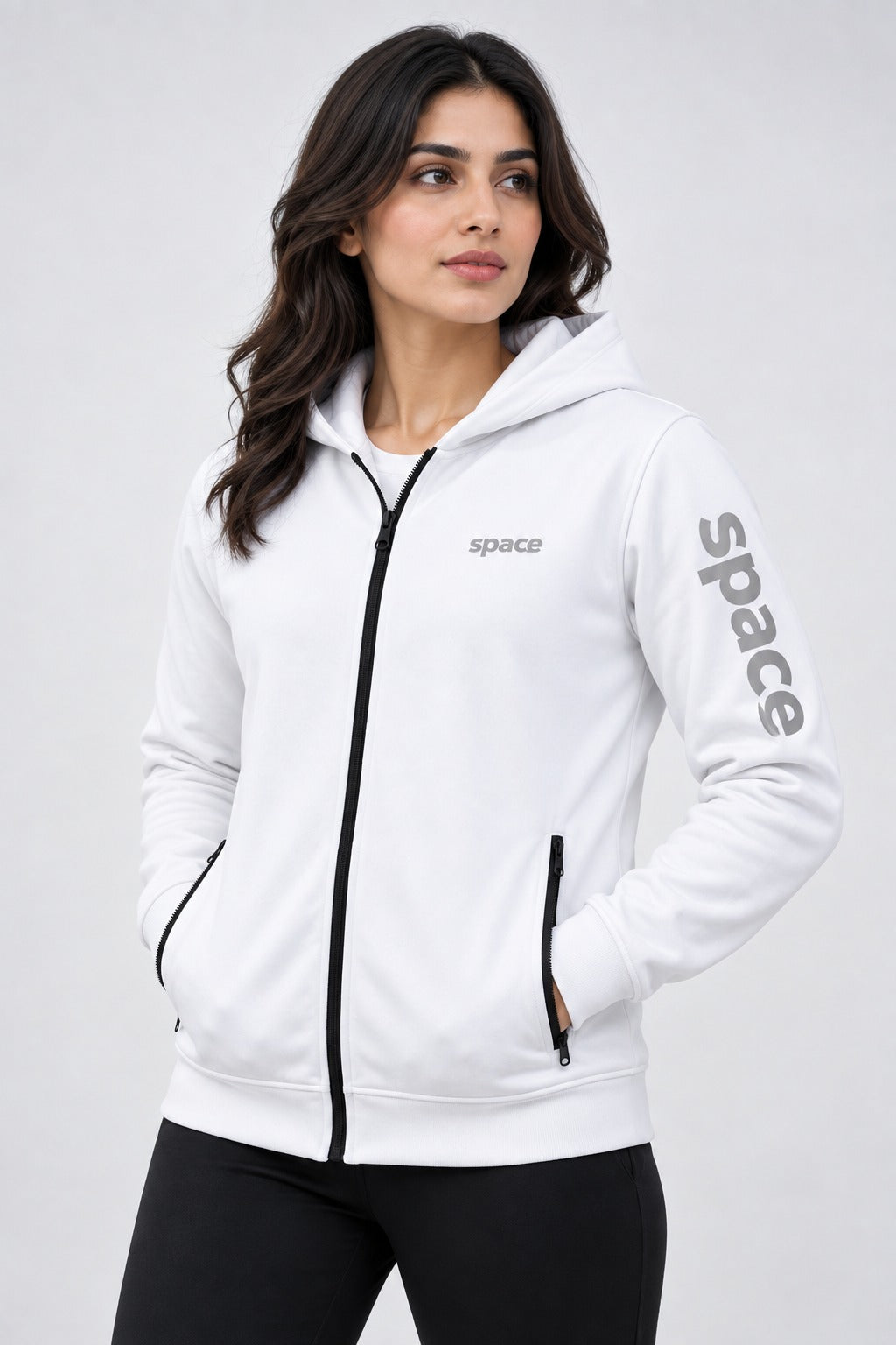 Space Signature Zip-Up Training Hoodie