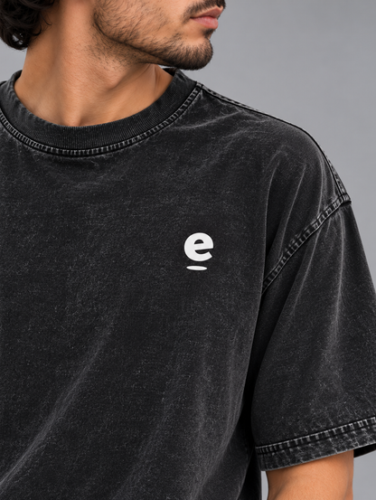 Acid Wash Box Fit Tee