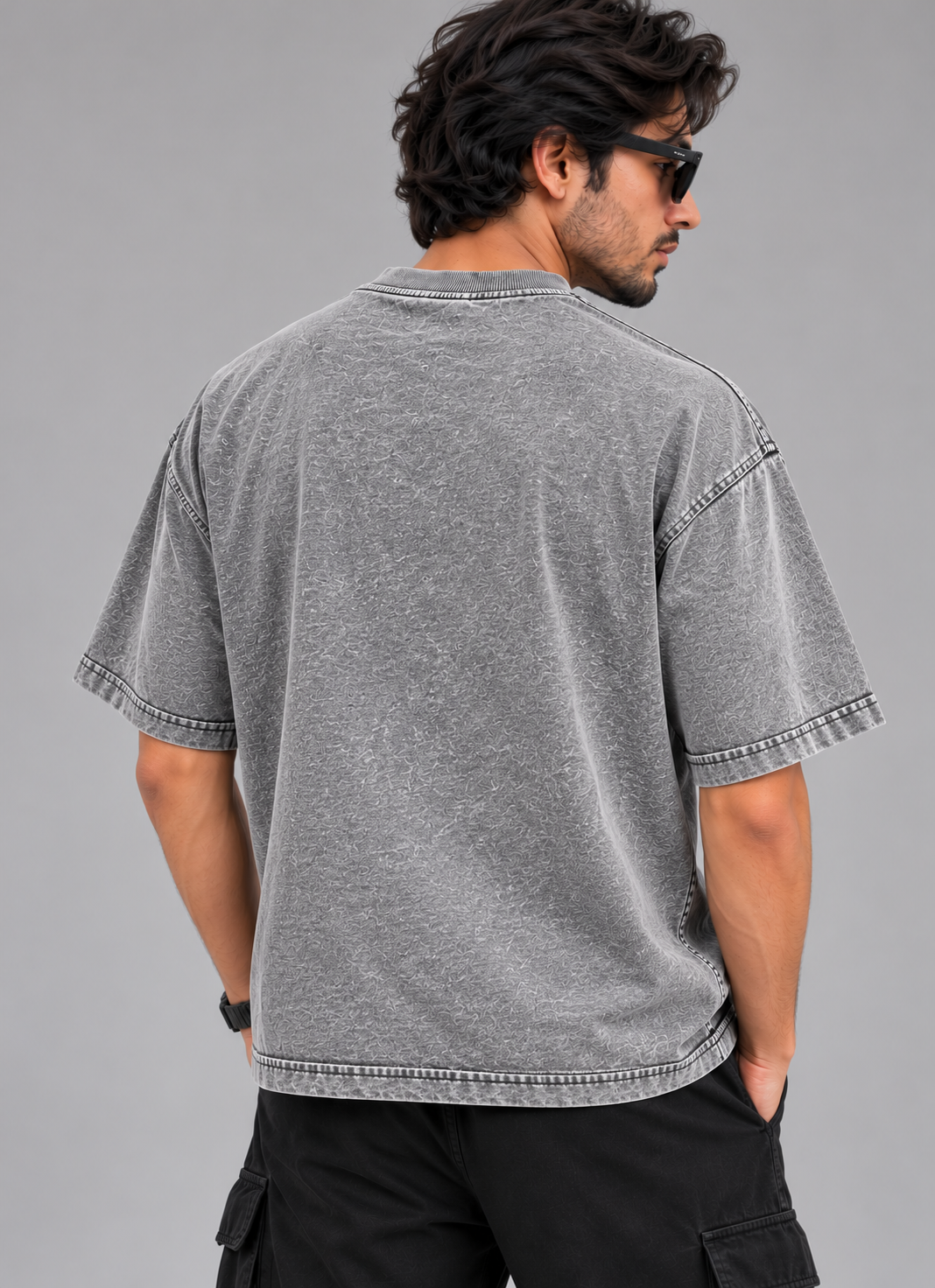 Acid Wash Box Fit Tee
