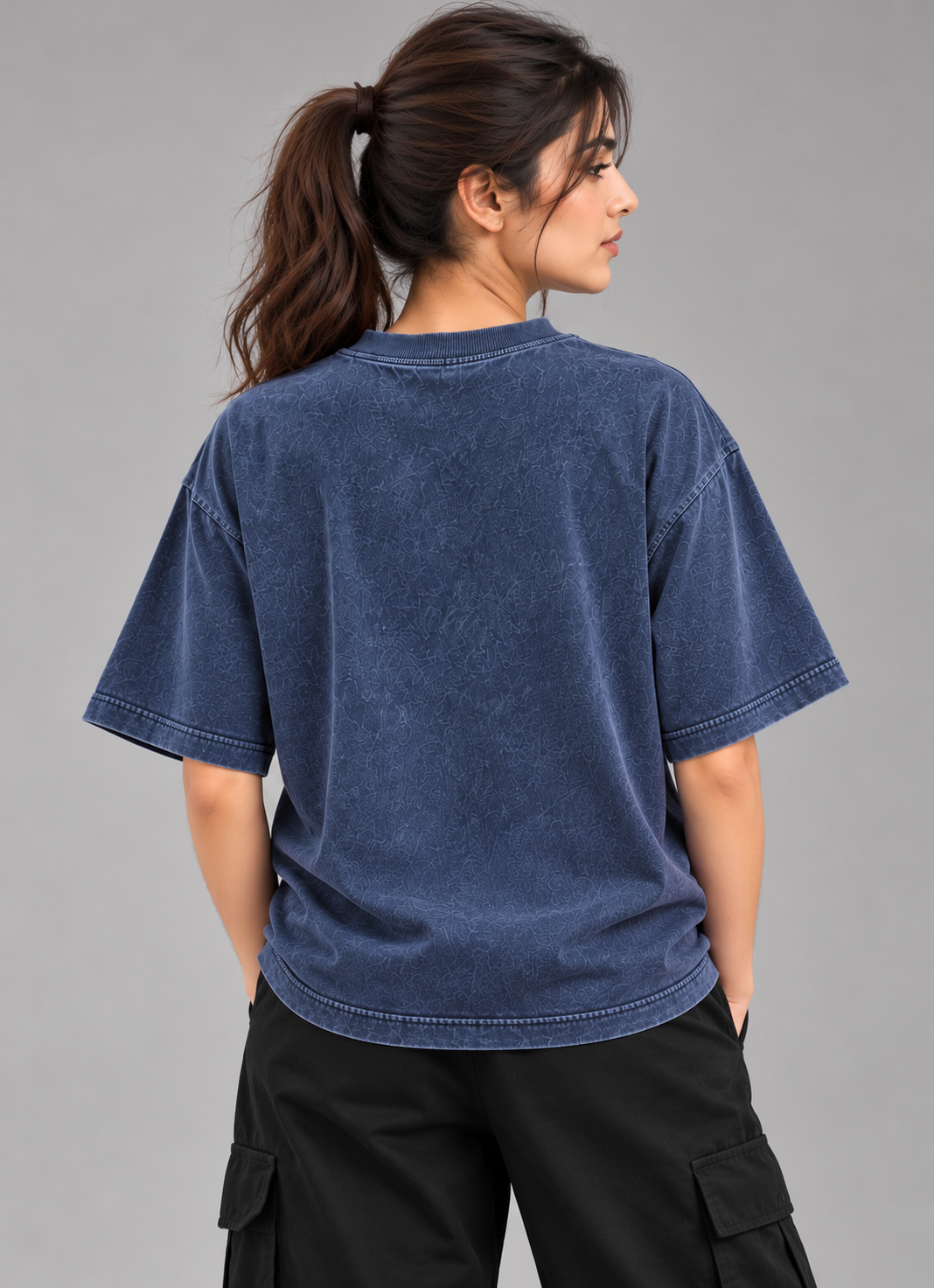 Acid Wash Box Fit Tee