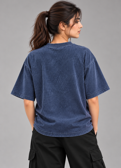 Acid Wash Box Fit Tee
