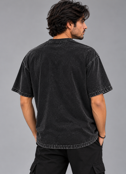 Acid Wash Box Fit Tee
