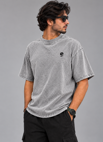 Acid Wash Box Fit Tee