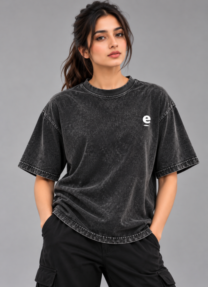 Acid Wash Box Fit Tee