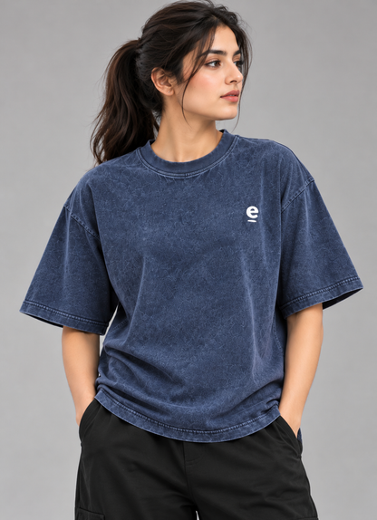 Acid Wash Box Fit Tee