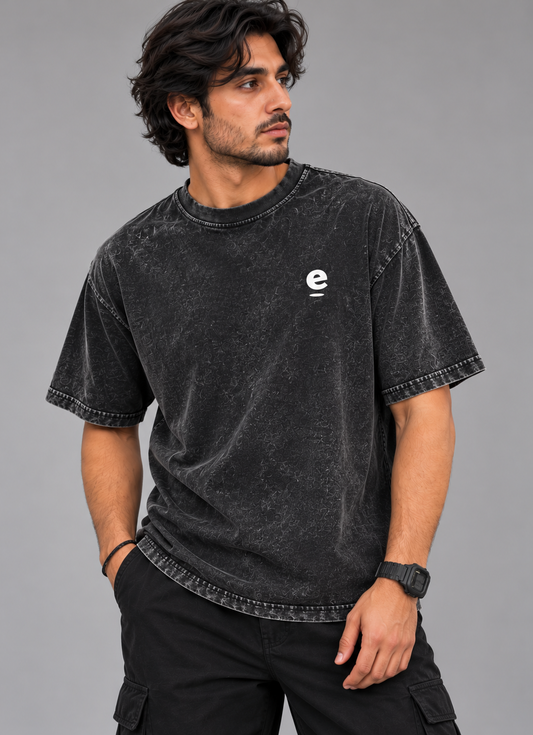 Acid Wash Box Fit Tee