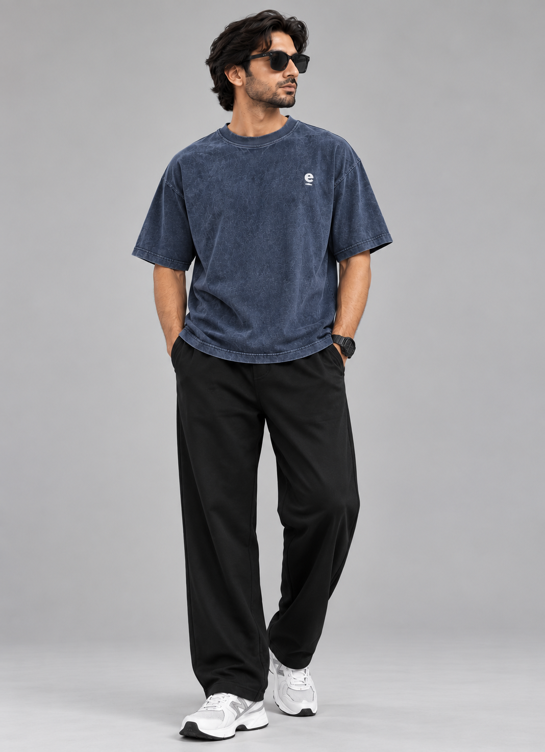 Acid Wash Box Fit Tee