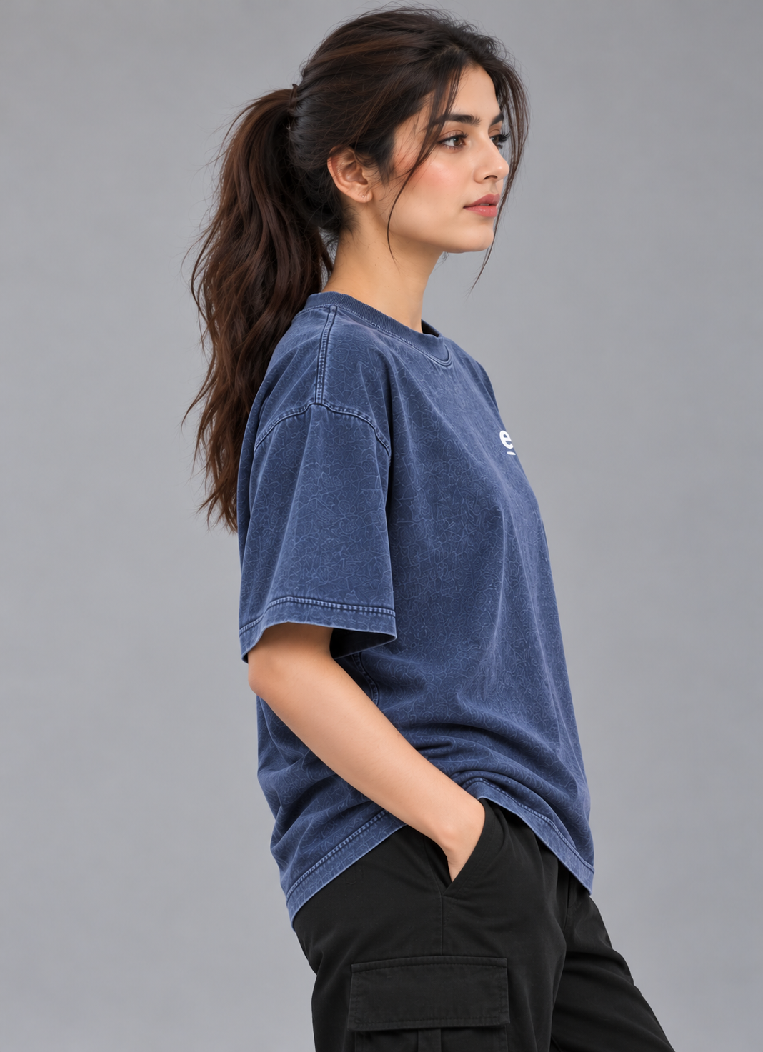 Acid Wash Box Fit Tee